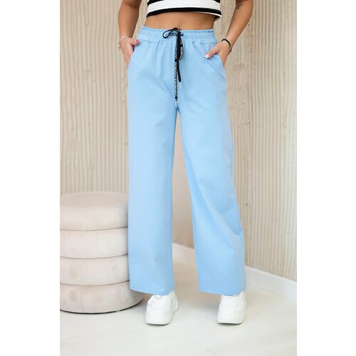 Kesi Włoski Punto pants with wide legs blue Slike