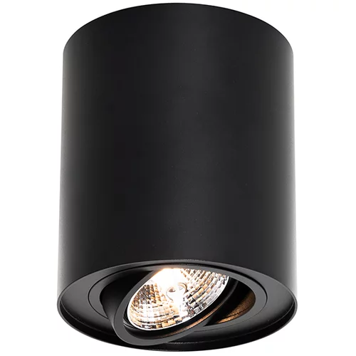 QAZQA Moderni stropni reflektor črn vrtljiv in nagiben AR70 - Rondoo Up