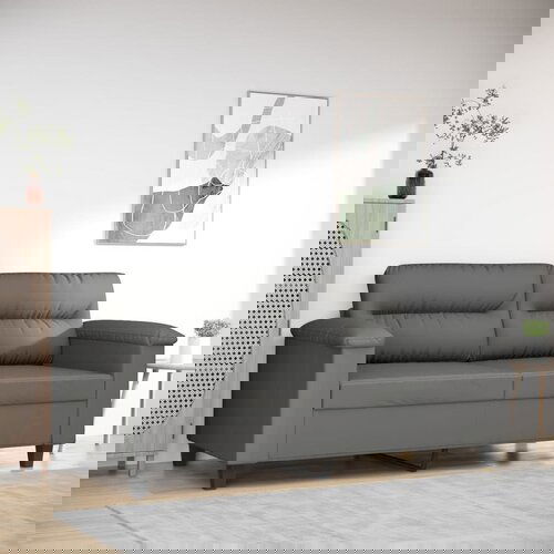  The Living Store Dvosed temno siv 140 cm tkanina iz mikrovlaken - Dvosed, (21501698) Slike