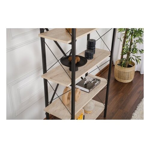 Hanah home polica za knjige elysian travertine black Slike