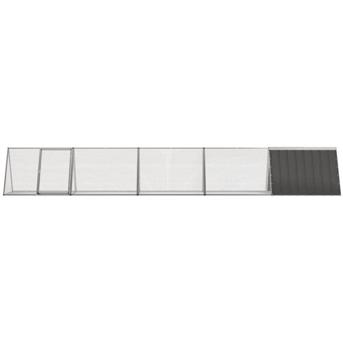 Kavez za zečeve antracit 504,5x80,5x71 cm pocinčani čelik Slike