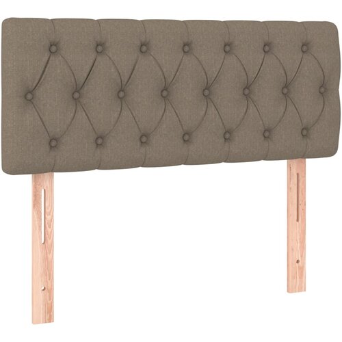  Krevet box spring s madracem LED smeđesivi 90x190 cm tkanina Slike