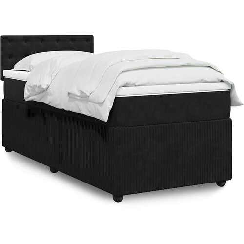 Box spring krevet s madracem crni 90x200 cm bar&scaron;unasti Cijene