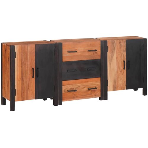  Kreveta 3 pcs Smeđa 55 x 30 x 75 cm Čvrsto drvo akacije Cene
