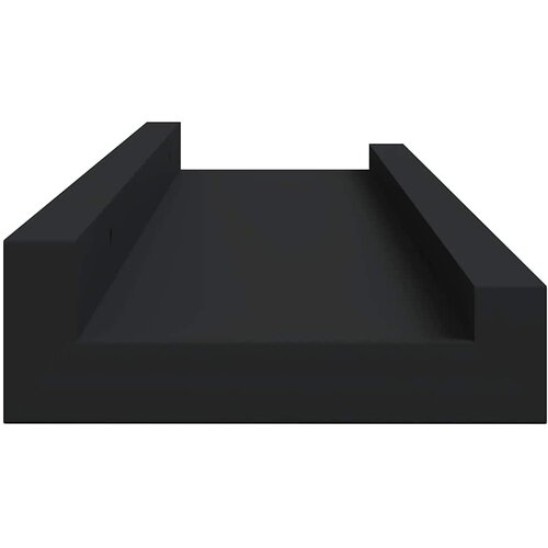  Zidne police za fotografije 2 kom crne 40 x 9 x 3 cm MDF Slike