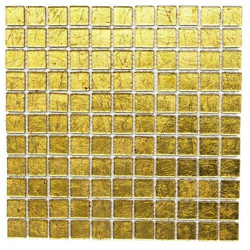 Uni Mozaik plo&amp;scaron;čice Quadrat Crystal Uni CM 4GO10 (30 x 30 cm, zlate, sijaj) Slike