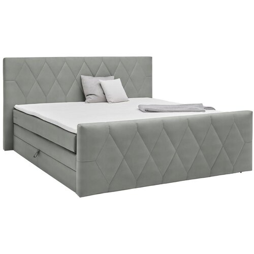 Based Postelja Boxspring Josie-b, Siva, 180x200 Slike