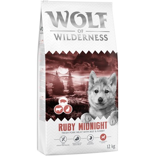 Wolf of Wilderness Junior "Ruby Midnight" govedina i kunić (bez žitarica) - 12 kg Cijene