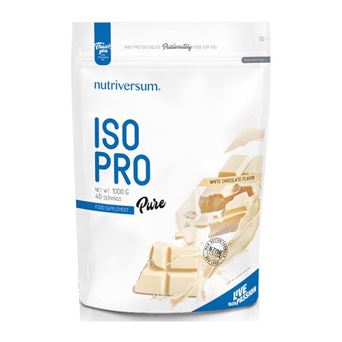 NUTRIVERSUM ISO Pro 1000g, 40 Porcija - Visoko Kvalitetni Izolat Proteina Surutke Slike