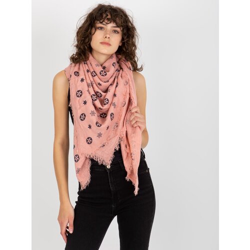 Fashion Hunters Women&amp;#039;s scarf with print - powder pink Slike