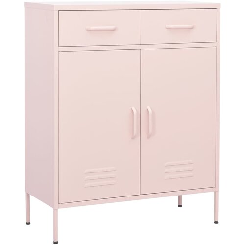 vidaXL omara za shranjevanje roza 80x35x101,5 cm jeklo Cene