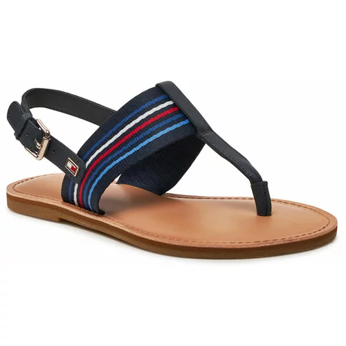 Tommy Hilfiger Sandali Flat Sandal Stripes FW0FW07924 Mornarsko modra