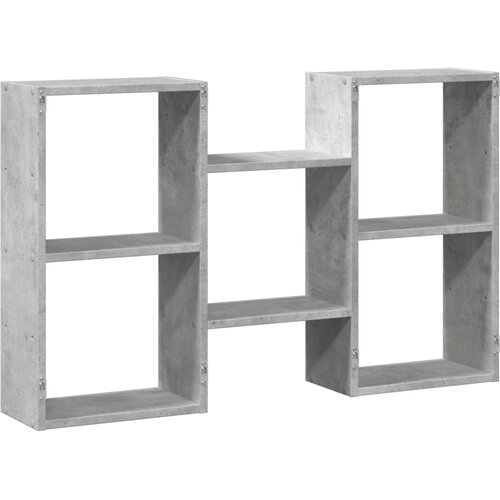  Zidna polica siva boja betona 96x18x60 cm konstruirano drvo Slike