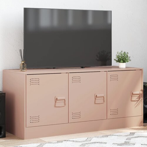 TV ormarić ružičasti 99 x 39 x 44 cm čelični Cene