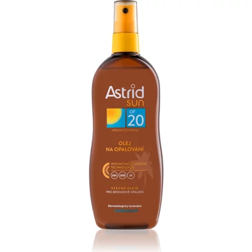Astrid Sun Spray Oil SPF20 vodoodporno olje za zaščito pred soncem v spreju 200 ml