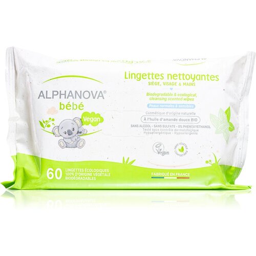 Alphanova Baby Bio ekstra nježne vlažne maramice za čišćenje za djecu od rođenja 60 kom Cijene