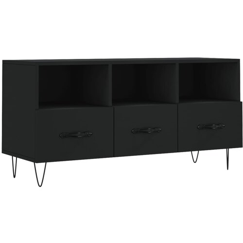 Maison Chic TV omarica - TV enota - Televizijska omarica črna 102x36x50 cm inženirski les, (21700887) Slike