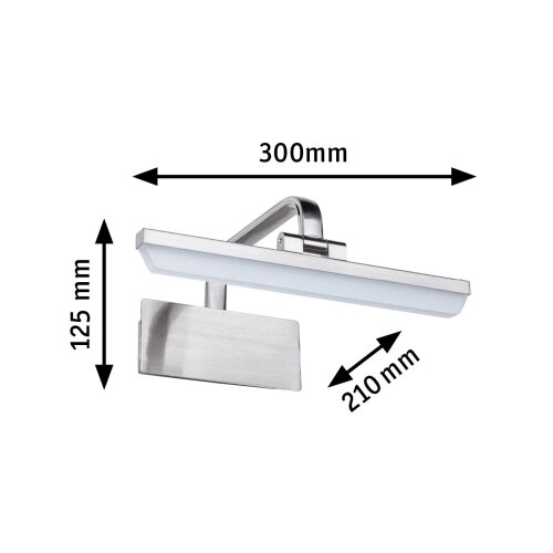 PAULMANN 95571 - LED/6W Svetlo za slike RENAN 230V 30 cm mat hrom Slike
