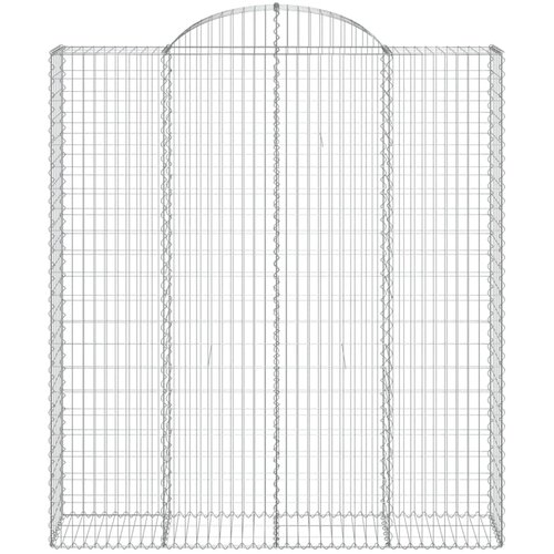 Lučne gabionske ko&amp;scaron;are 8 kom 200x50x220/240cm pocinčano željezo Slike