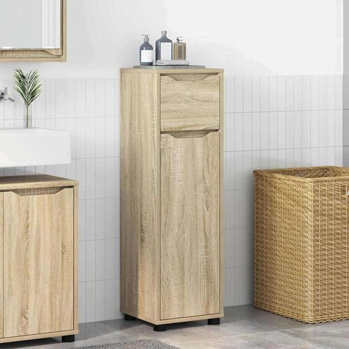 vidaXL kopalni&scaron;ka omarica s predalom sonoma hrast 30,5 x 30 x 101 cm Cene