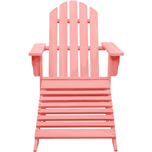 Maison Chic Vrtni Stoli - Stol za vrt Adirondack z naslonjalom za noge les jelke roza JS603, (21878596) Cene