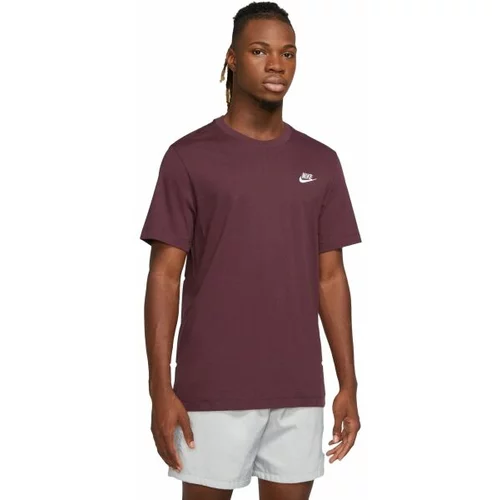 Nike SPORTSWEAR CLUB Muška majica, boja vina, veličina