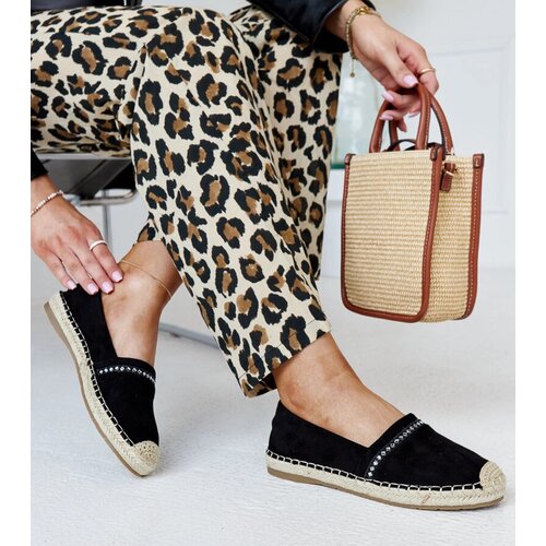Gemre Black espadrilles with rhinestones Abia Cijene