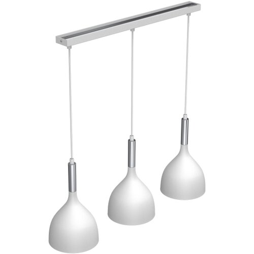  Luster na sajli NOAK 3xE27/15W/230V bela/hrom Slike