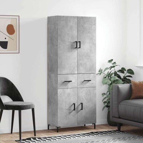  Visoka komoda siva betona 69 5x34x180 cm od konstruiranog drva Cijene