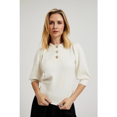 Marisse Women's Sweater Z-Sw-4527 Off White Mel Cene