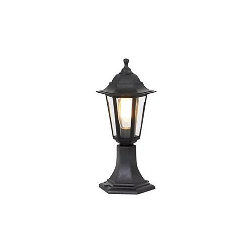 QAZQA Klasična zunanja talna svetilka črna 42,2 cm IP44 - New Haven