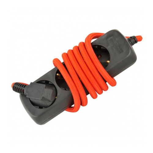 Unitec Kabal produžni platneni 3 izlaza 16A 250V 1.4m crveno-crni Cijene