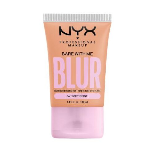 NYX Professional Makeup Bare With Me Blur Tint Foundation mat puder s srednjo prekrivnostjo 30 ml Odtenek 06 soft beige Cene