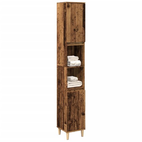 VidaXL Kupaonski ormarić staro drvo 30x30x190 cm konstruirano drvo Slike