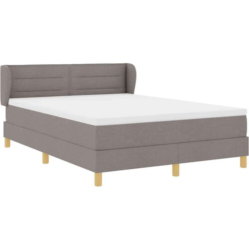 Box spring krevet Sivo-smeđa 140 x 190 cm tkanina - Sivo-smeđa 140 x 190 cm Dizajn linija Slike