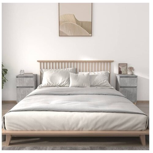  Noćni ormarići 2 kom siva boja betona 40x35x70 cm Cene