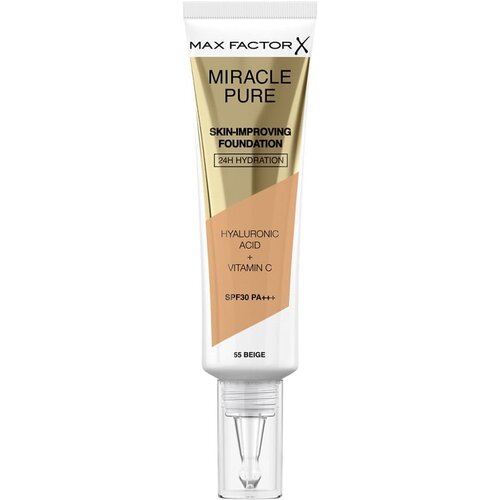 Max Factor Miracle Pure Skin-Improving Foundation SPF30 hranilna tekoča podlaga 30 ml odtenek 55 Beige Cene