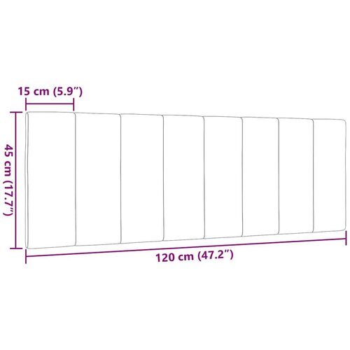  Jastuk za uzglavlje tamnosmeđi 120 cm od tkanine Slike