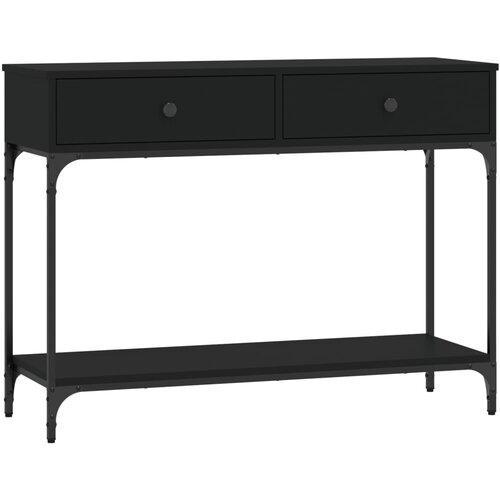 Maison Chic konzolna miza - miza ob steni črna 100x34,5x75 cm inženirski les, (21785806) Slike