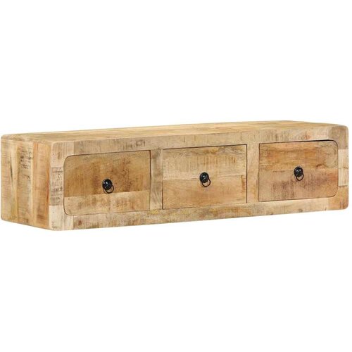  Zidni TV ormarić 100x32x25 cm puno drvo grubo mango Slike