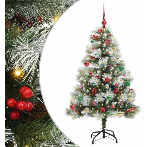  Umjetno božićno drvce S LED lampica Zelena i bijela 150 cm Slike
