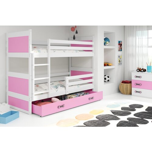 BestBed Krevet na kat RICO s ladicom-Bijela-Roza Cijene