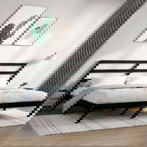  Za krevet od masivne borovine crni 200 x 200 cm Cijene
