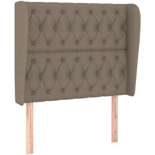 Maison Chic posteljno vzglavje - vzglavna omarica - nočna omarica z u&amp;scaron;esi taupe 93x23x118/128 cm blago, (21707900) Slike
