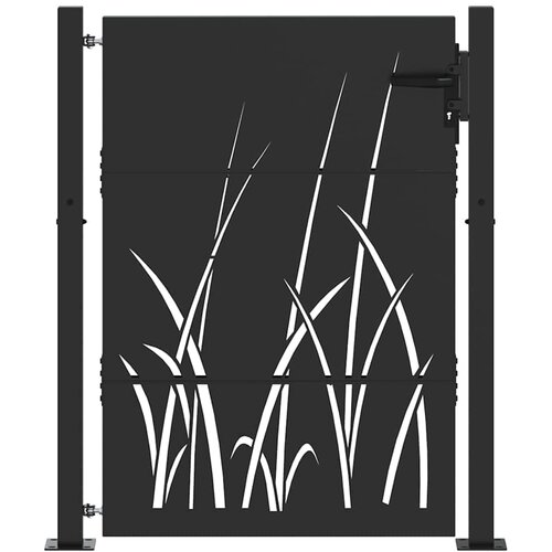 vidaXL Vrtna vrata Črna 110 x 130 cm Jeklo s pra&scaron;nim premazom, (5000301023) Cene