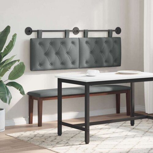 Držeće uzglavlje Zidne Tamno siva 130 x 55 x 7 cm tkanina - Tamno siva 120 cm bez LED Cijene