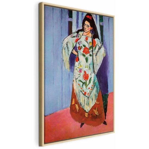 Slika - Henri Matisse – Madame Matisse with Manila Shawl 60x90 U prirodnom drvenom okviru Cene