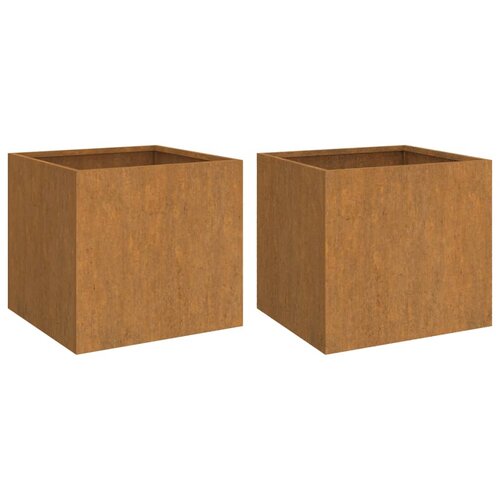 Maison Chic Cvetlično korito - Cvetlični Lonec 2 kosa 32x30x29 cm corten jeklo, (21789439) Cene
