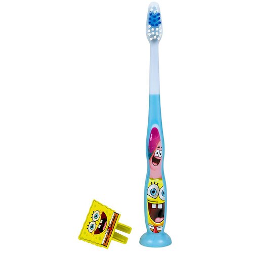NOBRAND Tinokou, Ergonomska otro&scaron;ka zobna &scaron;četka - Sponge Bob, Modra, (5000071271) Cene