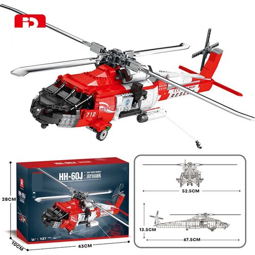  Helicopter HH-60J Building Blocks Set 1137pcs. Cene